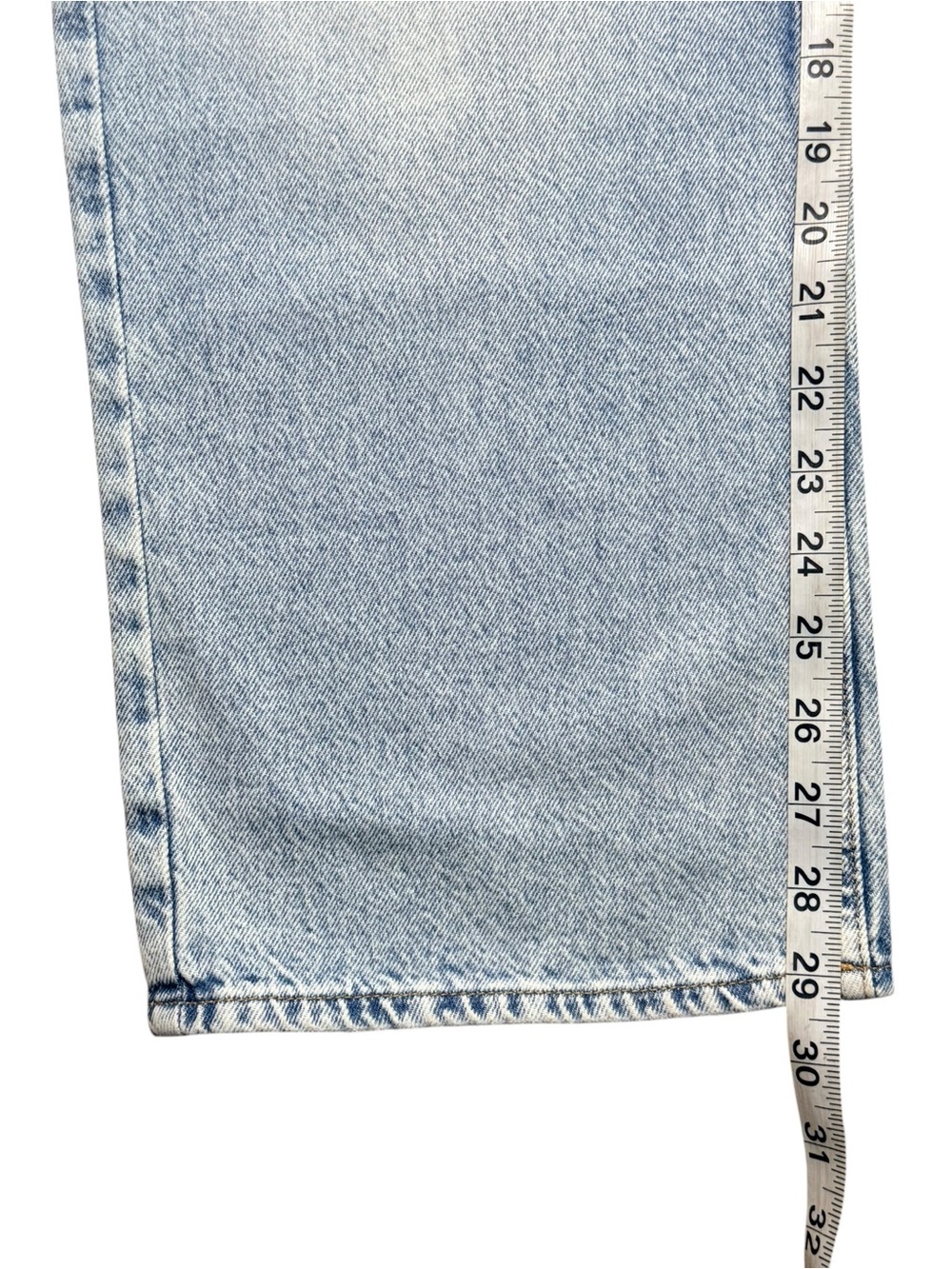 H&M &Denim Baggy Low Waist Jeans Light Wash 100% Cotton US 6 EU 38 - Picture 7 of 9